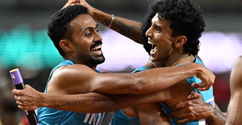 Indian Men S 4x400m Relay Team Break Asian Record Qualify For World C