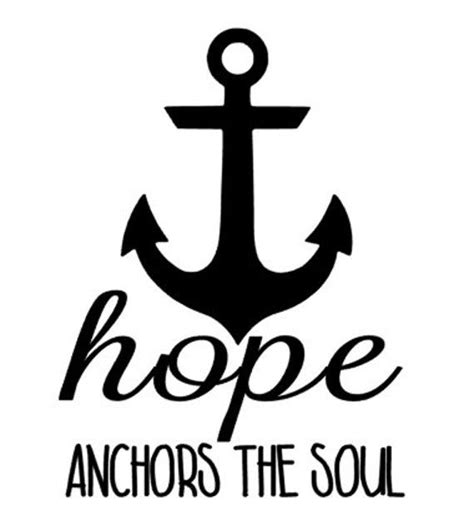 Hope Anchors The Soul Vinyl Wall Decal Etsy Vinyl Wall Decals Hope