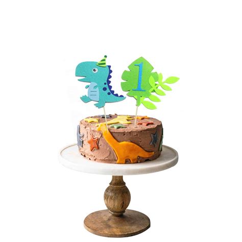 Buy Dinosaur 1st Birthday Cake Toppers With Leaft Rex Cake Topper Dinosaur First Cake Topper