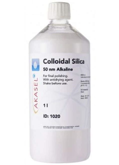 Colloidal Silica Suspension 50 Nm Alkaline 1 L Finfocus Instruments Oy