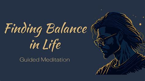 Guided Meditation For Finding Balance In Your Life YouTube