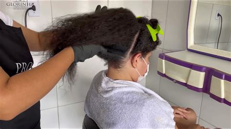 Progressiva Em Um Cabelo Muito Cacheado Liso Perfeito De Primeira