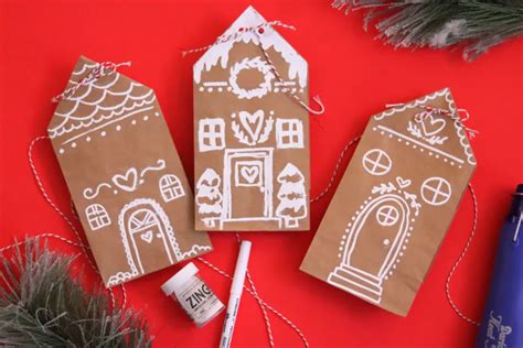 Gingerbread House Treat Bags A Girl And A Glue Gun