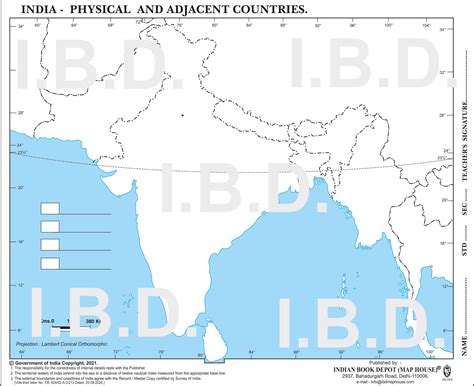 Geography Practice Outline Map Book Of India