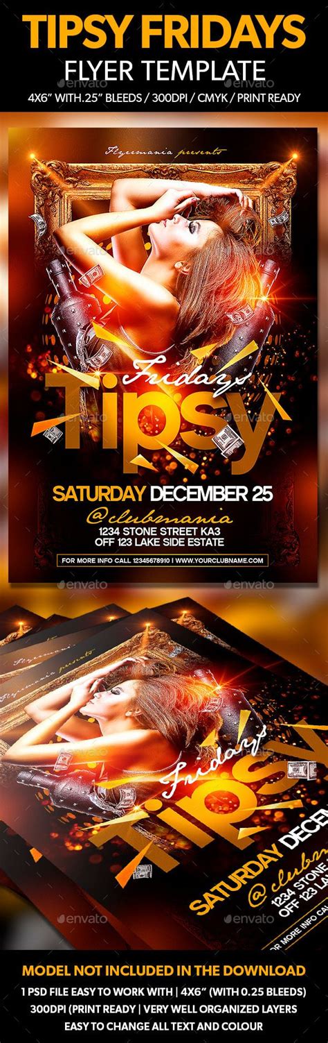 Tipsy Fridays Flyer Template Flyer Template Flyer Templates