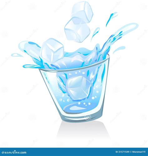 Glass With Water And Ice Cubes Royalty Free Stock Images - Image: 31571549