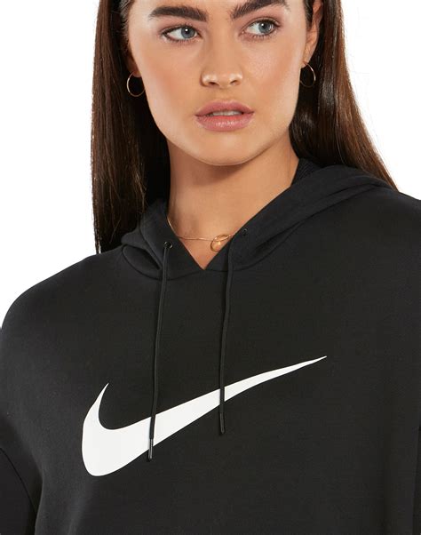 Womens Black Nike Swoosh Hoodie Life Style Sports