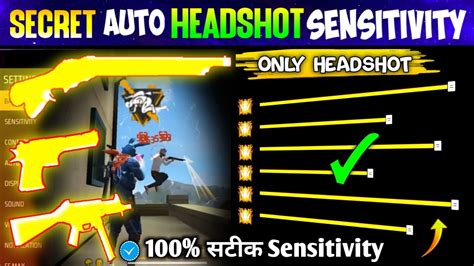 Secret Auto Headshot Sensitivity Setting For Free Fire Max Best