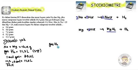 Soal Dan Pembahasan Hukum Dasar Kimia