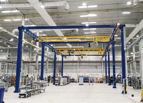 Light Modular Crane With Electric Hoist Flexible Modular Overhead Rail