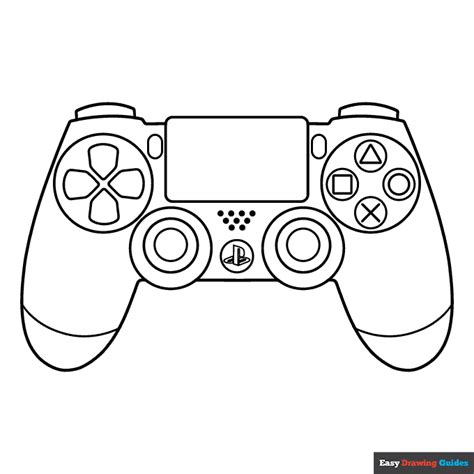 How To Draw A PS4 Controller Really Easy Drawing Tutorial