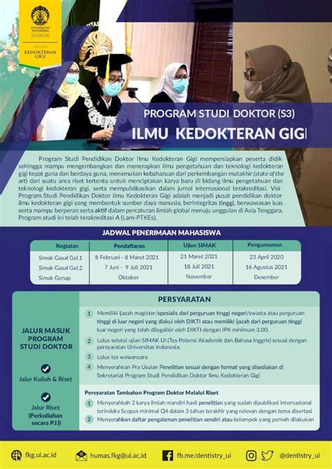 Pdf Jadwal Penerimaan Mahasiswa Fkg Ui Ac Id Kurikulum Jalur