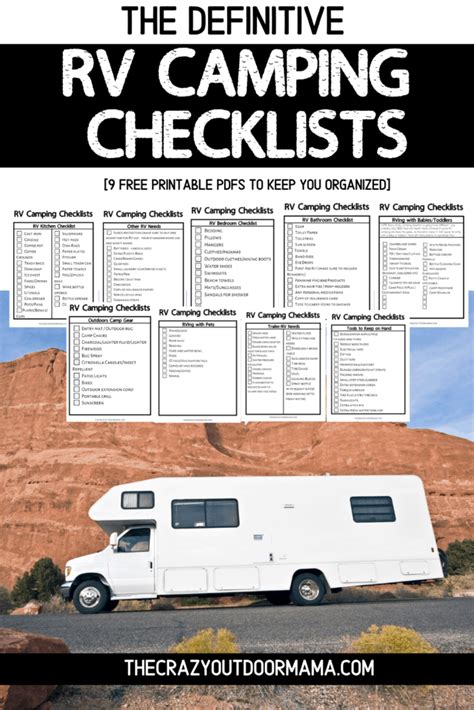 Free Rv Checklist Printable Packing List Travel Trailer Camping Rv ...