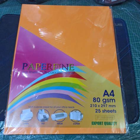 Jual Kertas Hvs Warna A Paperfine Gram Shopee Indonesia