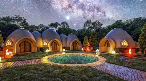 Domo Triple SuperAdobe On Behance Natural Building Landscape