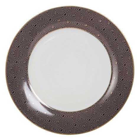 Assiette Plate En Porcelaine Motifs Triangles Tiffany Maisons Du Monde