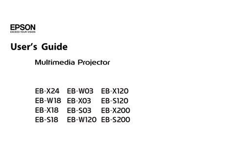 Epson EB-X120 User Guide Manual | Manualzz