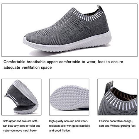 Konhill Womens Casual Walking Shoes Breathable Mesh Work Slip On