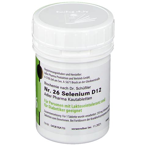 Adler Schüssler Salze Nr 26 Selenium D12 Kautabletten shop apotheke at