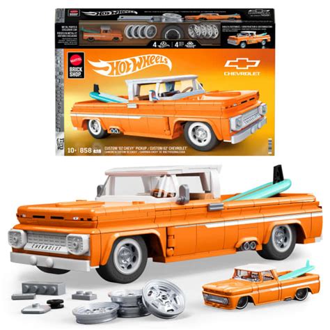 Mattel Brick Shop Hot Wheels Juguete De Construcci N Elite Camioneta Custom Chevy