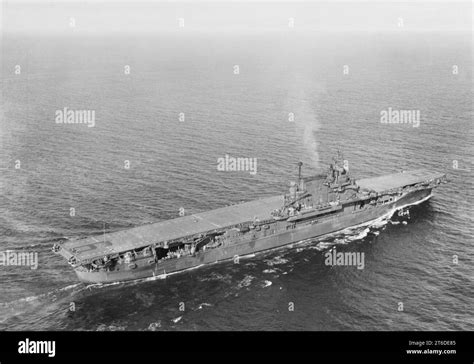 Uss Enterprise Cv 6 Underway In Puget Sound September 1945 Stock