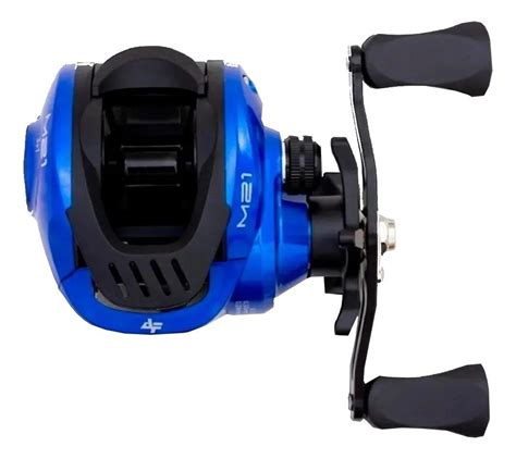 Carretel Carretilha Albatroz Fishing M21 Slim Esquerdo Color Azul