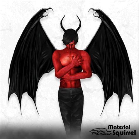 Second Life Marketplace - Arch Demon Wings in Black - Demon Flexi Scripted Wings