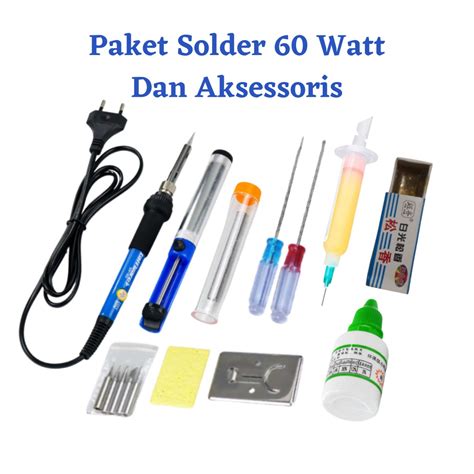 Jual Alat Solder Listrik Watt Lengkap Dengan Aksessoris Timah Pasta