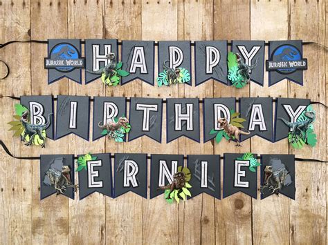 Jurassic World Banner Jurassic World Banner Dinosaur Banner Etsy