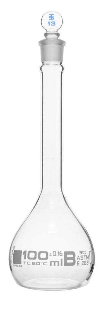 500ml Astm Volumetric Flask With Glass Stopper Class B Premium Eisco Labs Borosilicate Glass