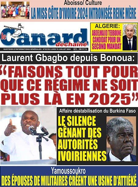 Titrologie de Le Canard Déchaîné N32 du lundi 15 juillet 2024