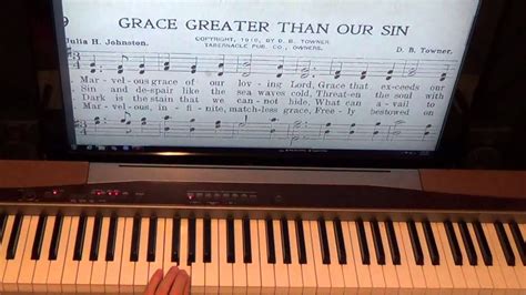 Grace Greater Than Our Sin Piano Hymn Sight Reading Lesson Youtube