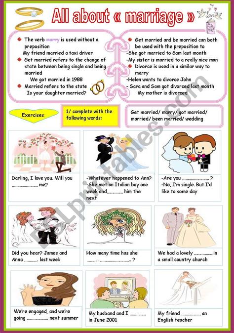 Marriage Worksheets