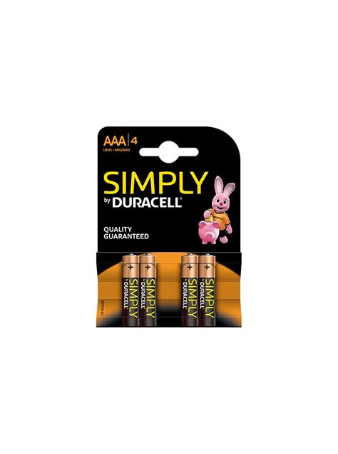 Pila Alcalina Duracell Simply Lr Aaa Blister Unidades Pilas