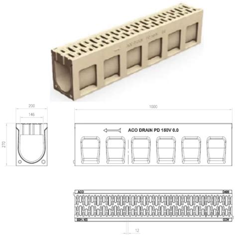 CANAL DRENAJE MONOBLOCKPD 150V D400 REMA8