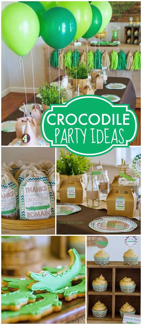 Crocodile Alligator Birthday Crocodile 4th Birthday Party Catch