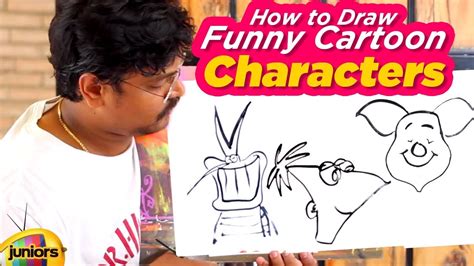 How To Draw Funny Cartoon Characters Step By Step Drawing Tutorial