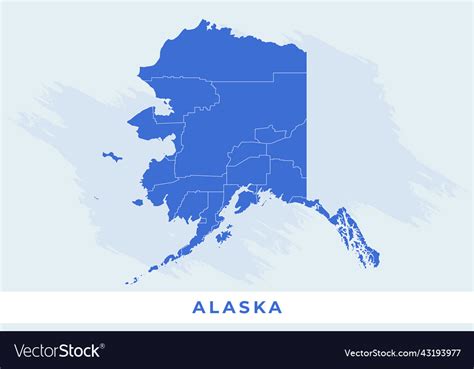 National map of alaska Royalty Free Vector Image