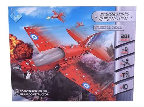 Juego Construcciones Metalicas Avion Flecha Roja Tm Env O Gratis