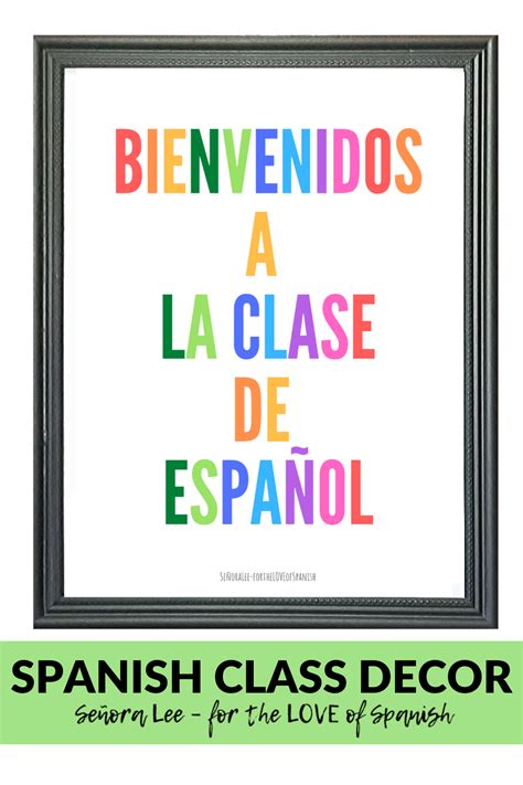 Back To School Spanish Classroom Decor Welcome To Spanish Poster