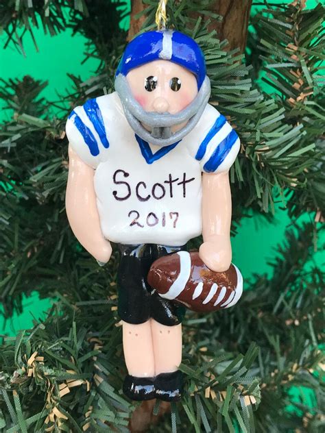 Handcrafted Personalized Polymer Clay Football Player Etsy