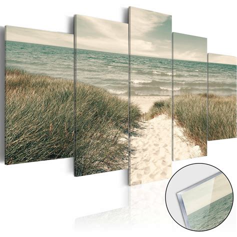 Tableau Plage Tranquille En Verre L Gance Par Artgeist