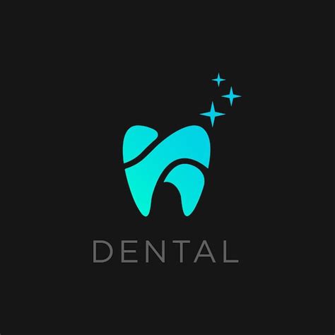 Logotipo dentário moderno cor de gradiente Vetor Premium