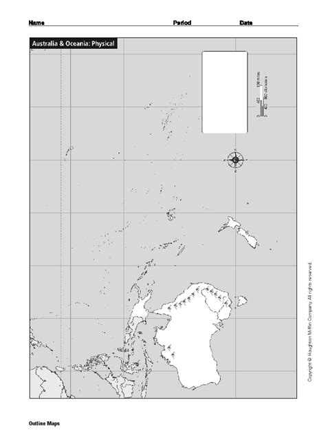 Australia and Oceania: Physical Map Organizer for 5th - 12th Grade ...