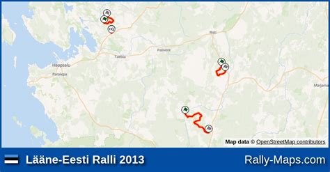 Maps Lääne Eesti Ralli 2013 Rally