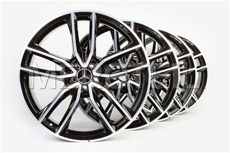 A Class Amg A35 Alloy Rims Set 5 Double Spoke Wheel R19 Black 177