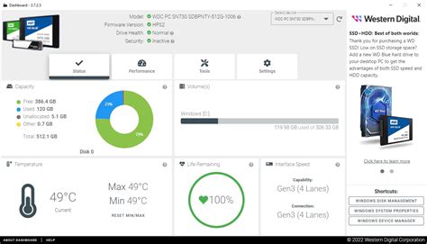 Install Western Digital Dashboard for Drive Performance Monitoring