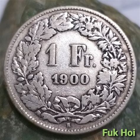 Jual Z 315 1 PC KOIN PERAK KUNO ASLI 1 FRANC HELVETIA TH 1900