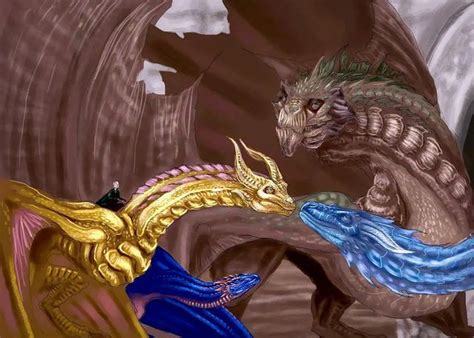 Two Dragon Like Creatures Fighting Over Each Other In An Artistically