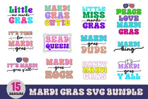 Mardi Gras Retro Svg Bundle Graphic By Svg Zone Creative Fabrica